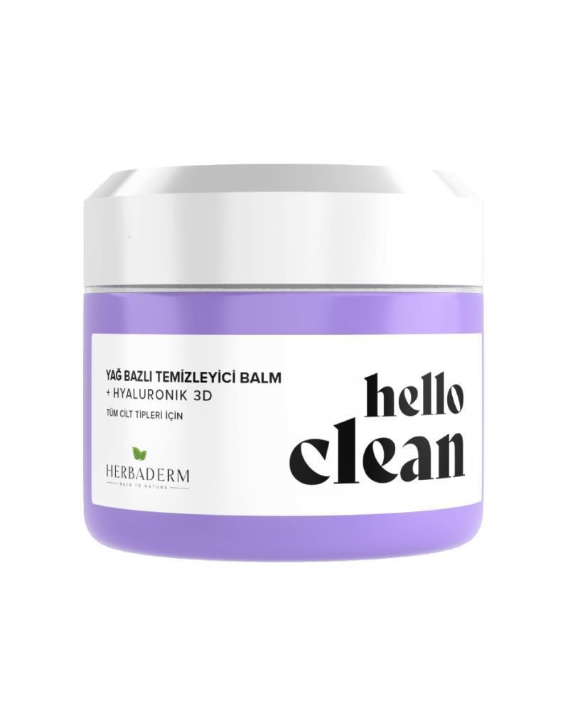 Herbaderm Hello Clean Yağ Bazlı Temizleyici Balm 100 ml + Hyaluronik 3D | Yoğun Nemlendirici