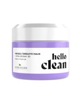 Herbaderm Hello Clean Yağ Bazlı Temizleyici Balm 100 ml + Hyaluronik 3D | Yoğun Nemlendirici
