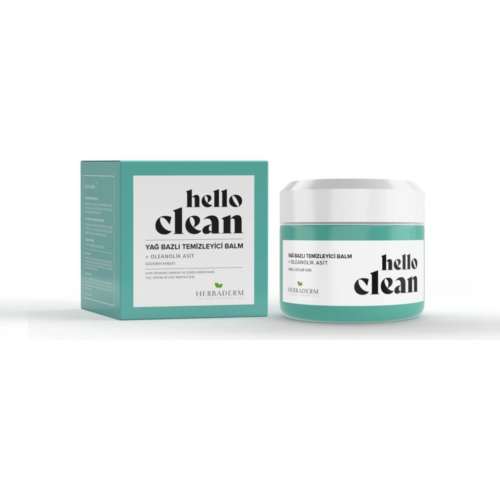 Herbaderm Hello Clean Yağ Bazlı Temizleyici Balm 100 ml + Oleanolik Asit | Gözenek karşıtı