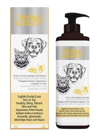 VetVex Kedi ve Köpekler için Salmon Oil-Omega3 Tüy Besleyici 200 ml