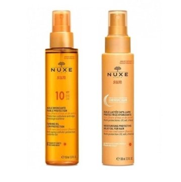 Nuxe Sun Yüz ve Vücut SPF10 150 ml + Saç Yağı 100 ml
