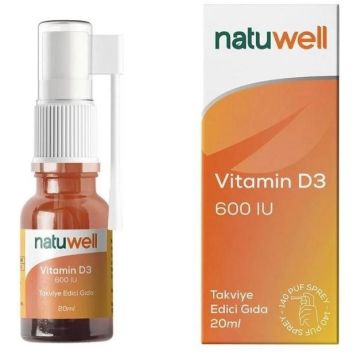 Natuwell Vitamin D3 600 IU Sprey 20 ml