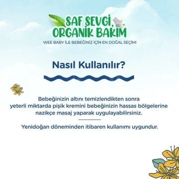 Wee Baby Organik Sertifikalı Pişik Kremi 75 ml