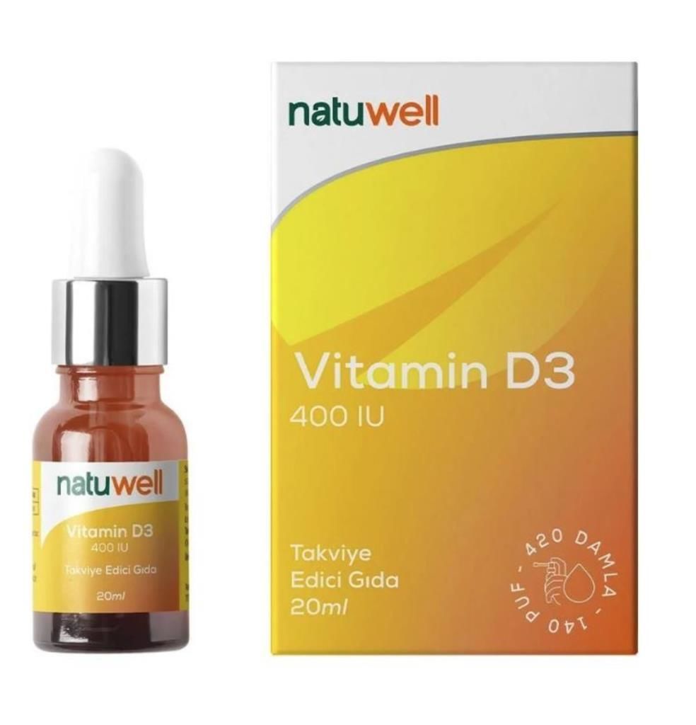 Natuwell Vitamin D3 400 IU Damla 20 ml