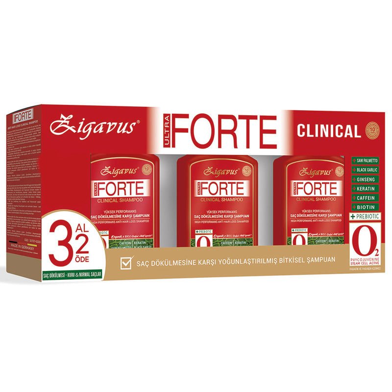 Zigavus Kuru ve Normal Şampuan Clinical 3 Al 2 Öde